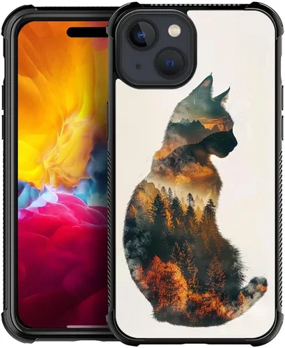 Vista 228 de Funda compatible con iPhone 8 Plus, diseño de oso de bosque otoñal, a prueba de golpes, antiarañazos, carcasa trasera de policarbonato duro