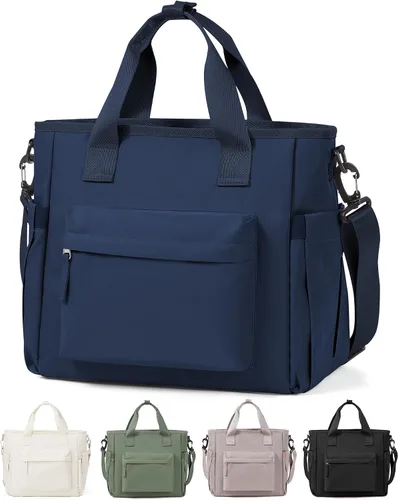 Vista 8 de Bolsa de almuerzo para mujer, caja de almuerzo grande para adultos para mujeres y hombres, bolsa de almuerzo aislada con bandolera para trabajo