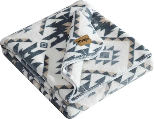 Vista 11 de Wrangler - Manta individual, ropa de cama de felpa estampada suave para Rojo azteca