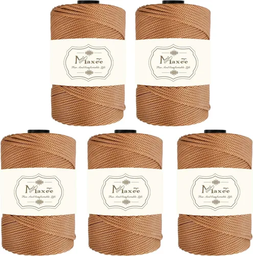 Vista 30 de Cordón de macramé de poliéster de alta calidad de 0.118 in × 218 yardas, 0.118 in, 100% polipropileno, ideal para ganchillo, ganchos de pared