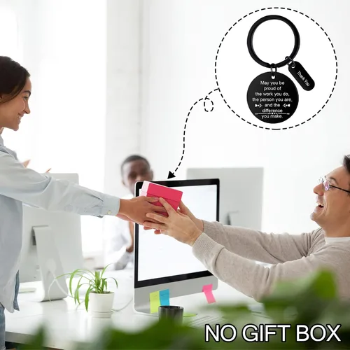 Vista 6 de Rtteri 24 llaveros de agradecimiento a granel para compañeros de trabajo, regalos de agradecimiento para mujeres y hombres, maestros Be Proud of the