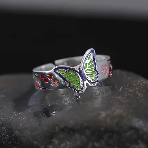 Vista 4 de LANMENSY Demon Slayer Anillos de anime Joyería original de plata de ley 925 "All24 estilos" nuevo Tamaño ajustable Kimetsu No Yaiba Cosplay Moda