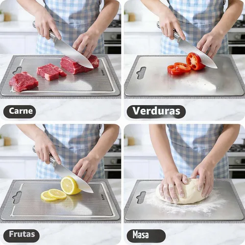 Vista 7 de Juego de tablas de cortar de titanio de 3 piezas para cocina