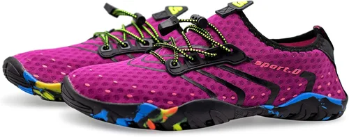Vista 2 de Teemie Zapatos de agua para hombres y mujeres, secado rápido, calcetines acuáticos para exteriores, zapatos deportivos