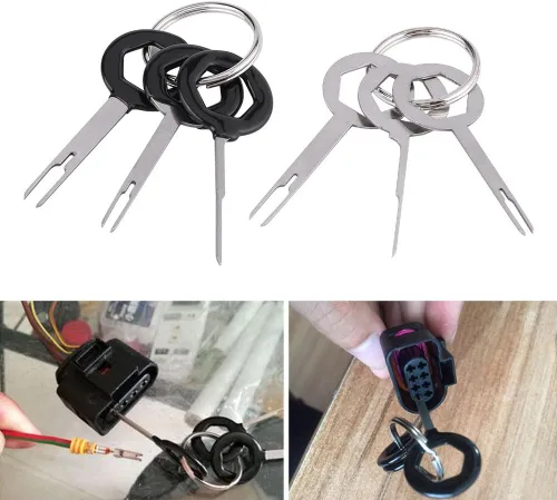 Vista 7 de Juego de herramientas de extracción de terminales de cable, 3 piezas, removedor de terminales eléctricos, kit de herramientas de extracción