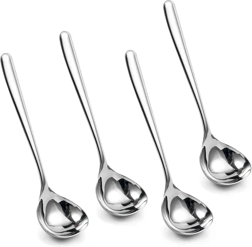 Vista 8 de IMEEA SUS304 - Cucharón de acero inoxidable para servir (8.0 in, 2 unidades)