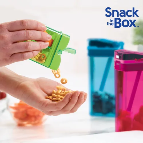 Vista 3 de Precidio Design Snack in the Box NUEVO Contenedor de aperitivos reutilizable ecológico amigable con los dedos (azul) 1001BL