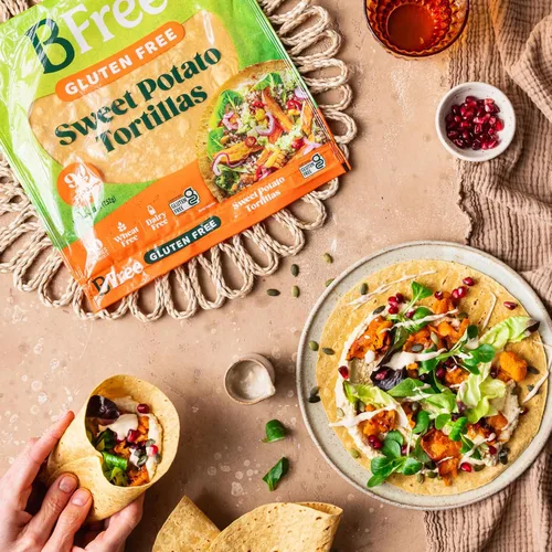 Vista 5 de BFree Tortillas de envoltura sin trigo sin gluten, batata, veganas sin lácteos (paquete de 2)