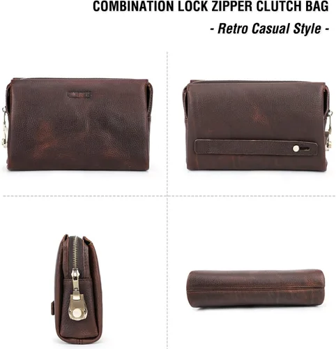 Vista 59 de Funda de piel de grano superior para hombre y mujer, múltiples bolsillos/ranuras, RFID de gran capacidad para tarjetas, cheques, dinero, pasaporte