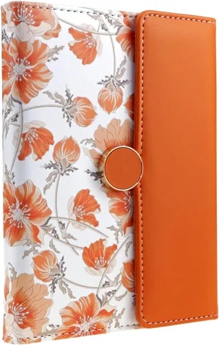 Vista 9 de Mazeran Diarios magnéticos florales, elegante tapa dura de piel sintética B6, cuaderno ejecutivo, diario de viaje, girasoles