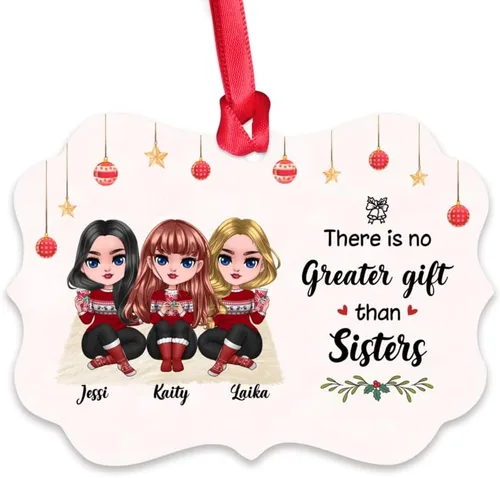 Vista 8 de Gossby Adorno de Navidad personalizado para mujeres, regalo de amistad de Navidad personalizado para mujeres con nombre, regalo de Navidad