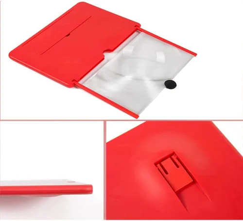 Vista 4 de Lupa de pantalla 3D de 12 pulgadas HD para teléfono inteligente móvil con lupa de video compatible con X / 8/8 Plus / 7/7 Plus / 6 / 6s Plus / 6