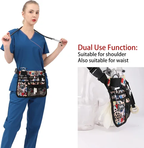 Vista 4 de Cinturón organizador médico, riñonera para enfermera, riñonera para enfermeras para el trabajo, kit práctico para la cintura para enfermeras