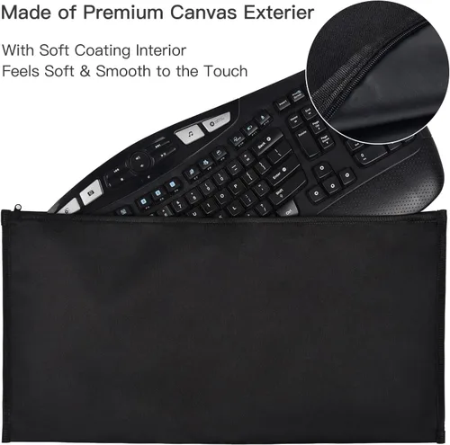 Vista 6 de Logitech/iMac Magic Keyboard Funda antipolvo para teclados universales, 108 teclas inalámbrica/con cable, tamaño completo, protector de teclado