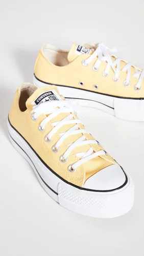 Vista 5 de Converse Chuck Taylor All Star Lift Ox Tenis para mujer, amarillo mantequillablanconegro, talla 6 M de EE. UU, Amarillo