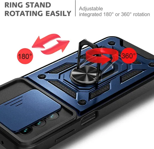 Vista 4 de NZND Funda para Samsung Galaxy A13 5G con protector de pantalla de vidrio templado (cobertura máxima), cubierta de cámara, protección de cuerpo