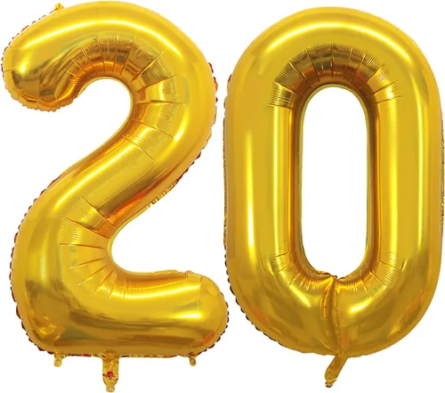 Vista 210 de Goer, conjunto de globos de papel aluminio para decoraciones de cumpleaños, globos de las letras de feliz cumpleaños y de números Oro