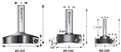 Vista 2 de Amana Tool - Spoilboard 1-1/2" D 1/2 vástago (RC-2241), grado industrial