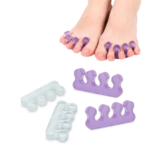 Vista 13 de Separadores de dedos de espuma suave para mujer, 12 espaciadores de pedicura para mujer