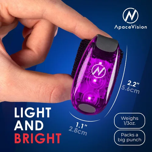 Vista 4 de LED Safety Light (2 Pack) - Clip On Strobe/Running Lights for Runners, Dog, Bike, Walking, Boat, Kayak, Stroller and More - High Visibility