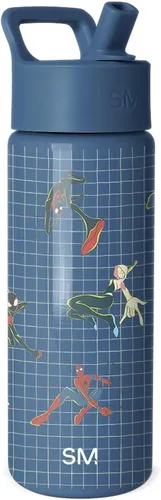 Vista 48 de Simple Modern DC Comics Batman - Botella de agua para niños con tapa con pajilla, vaso aislado de acero inoxidable de 14 onzas para niños, vaso a