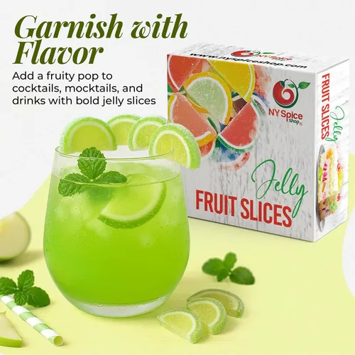 Vista 7 de NY Spice Shop Rebanadas de fruta de manzana – 1 libra de sabor cítrico masticable de gelatina de fruta de caramelo – Manzanas en rodajas a