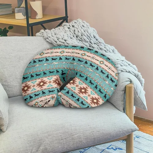 Vista 5 de Funda de almohada de lactancia azteca bohemia para bebés y niños, funda de almohada con cremallera oculta, funda de almohada de lactancia para niñas