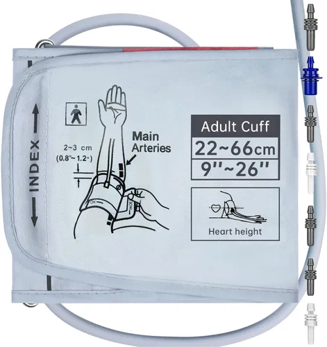 Vista 11 de Alcarefam Manguito pediátrico para presión arterial, 4.7”-9.5” (12-24 cm) Manguito pequeño para niños compatible con el monitor de presión arterial