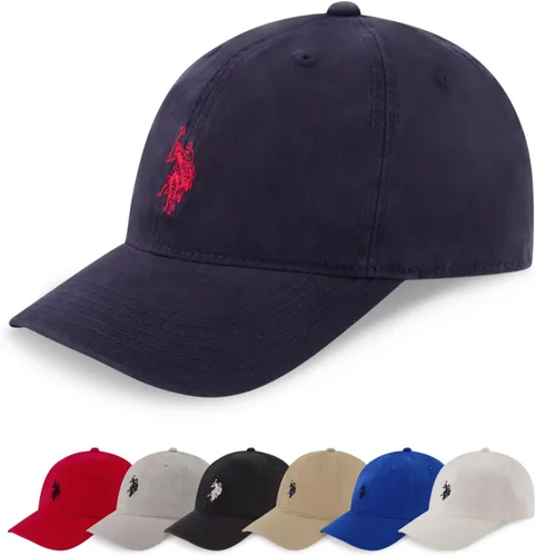 Vista 13 de U.S. Polo Assn. Gorra de béisbol, sombrero ajustable de papá 100% algodón con pequeño logo de pony Negro