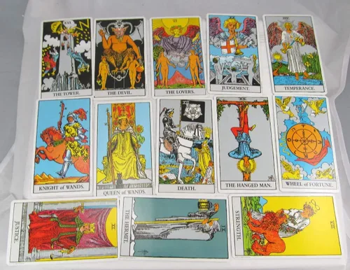 Vista 4 de Rider-Waite Cartas de Tarot Originales