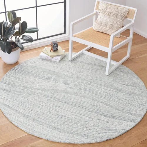 Vista 47 de SAFAVIEH Metro Collection - Alfombra decorativa de 2 x 3 pies, azul y marfil, diseño transicional, ideal para áreas de alto tráfico en pasillo, baño