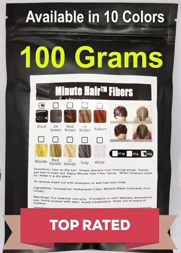 Vista 5 de Bolsa de recarga de fibras (negro, 3.53 oz) - para cabello fino