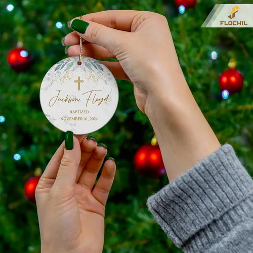 Vista 3 de FLOCHIL Adorno personalizado para la primera Navidad del bebé 2024, adorno de la primera Navidad de los bebés 2024, regalo para niños, niñas, bebés