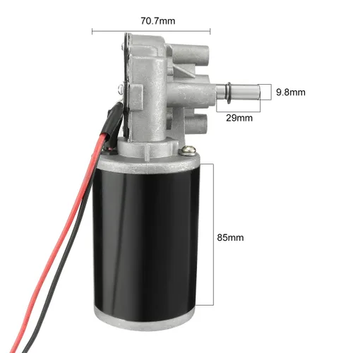 Vista 6 de uxcell Motor-reductor de alto par. Reductor de velocidad.