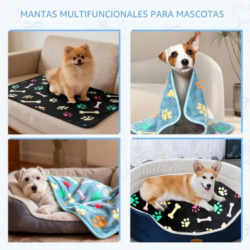 Vista 7 de YUEPET Mantas impermeables para perros, paquete de 2 mantas lavables para perros para cama, sofá, protector de vellón de franela para cachorros