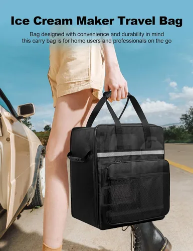 Vista 6 de CREAMi - Bolsa de transporte para máquina de helados, bolsa de viaje resistente al calor, impermeable, tela Oxford, bolsa de almacenamiento