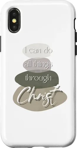 Vista 4 de Funda para iPhone 15 Christian I Can Do All Things Through Christ with Cairn