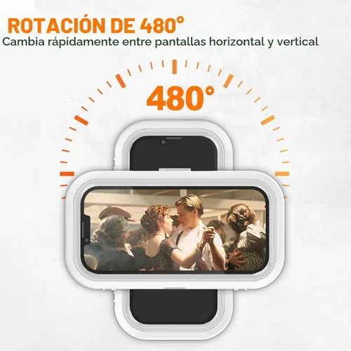 Vista 3 de CoguZed Soporte de teléfono impermeable para ducha, actualizado en 2023, rotación de 480°, compatible con iPhone 15/14/13/12/11 Pro Max, Samsung