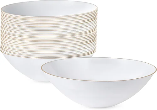 Vista 12 de PLASTICPRO - Juego de platos combinados de 32 piezas que incluye platos de 16 a 7 pulgadas y platos de 16 a 10 pulgadas de plástico blanco