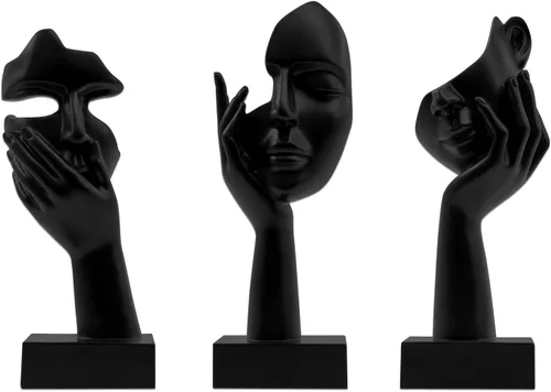 Vista 7 de LXURY Estatua de figura para decoración de estanterías, estatua de pensador para decoración de oficina, objetos decorativos modernos de escritorio