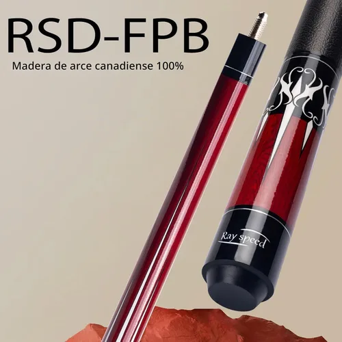 Vista 2 de 58" Pool Cue Low Deflection Billiard Cue 12.5mm Tip FPB-Rojo