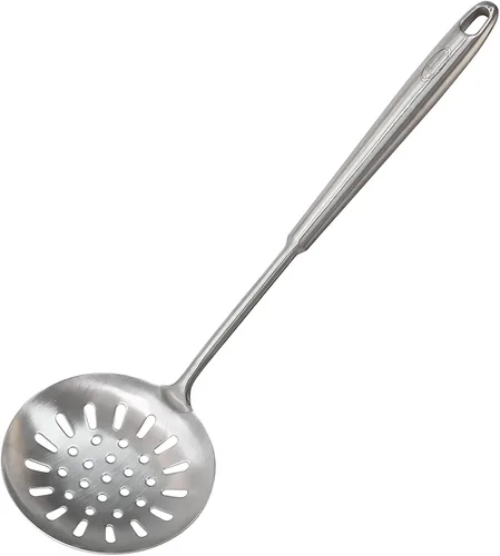Vista 10 de Espumadero con ranuras, [Inoxidable, Formación Integral, Duradero] Newness Cucharón con mango ergonómico al vacío de acero inoxidable 304, diseño