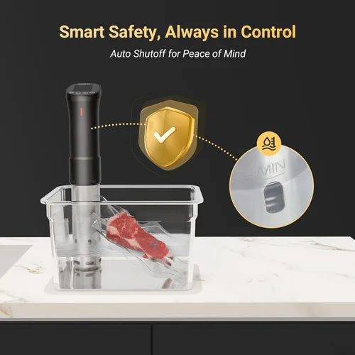 Vista 5 de INKBIRD Wifi Sous Vide Cocina, Máquina Sous Vide de 1000W, Circulador de Inmersión con Control Remoto con Aplicación, Recetas, Temporizador, Alarma