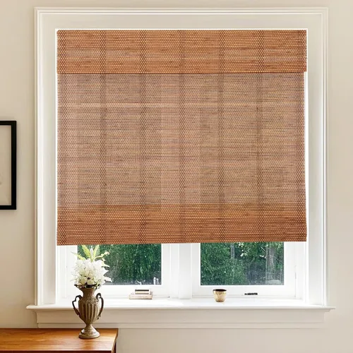 Vista 17 de LETAU Persianas romanas de madera sin cordón, sin taladro, sin herramientas, persianas romanas de bambú con filtro de luz para interiores, hogar
