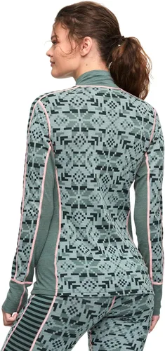Vista 2 de Kari Traa Else Half Zip Baselayer - Camisa premium 100% lana merino