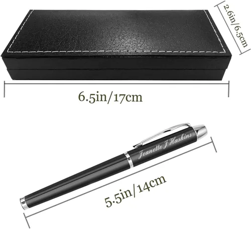 Vista 6 de Bolígrafos personalizados, bolígrafo y estuche grabados personalizados, regalos personalizados para padre, jefe, oficina, cumpleaños y graduación