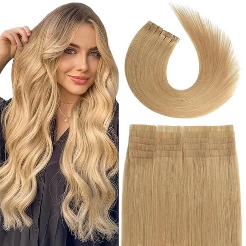 Vista 17 de Extensiones de cabello humano real color negro azabache, extensiones de cabello humano 100% Remy, sedosas y lacias, para mujeres, 20 unidades por