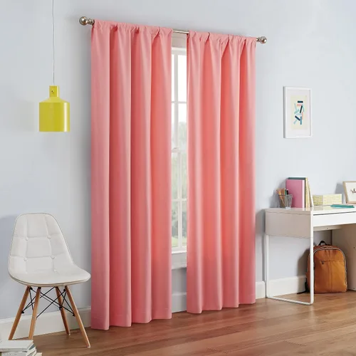 Vista 38 de ECLIPSE Kendall - Cortina térmica opaca moderna con bolsillo para cortinero, para dormitorio o sala de estar (1 panel), 42 x 54 pulgadas, alcachofa