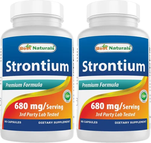 Vista 9 de Best Naturals Fórmula de construcción de huesos de estroncio 680 mg/porción 90 cápsulas
