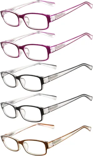Vista 19 de OWL Readers - Paquete de 5 lentes de lectura elegantes para mujer con hermosos patrones para mujer, bisagra de resorte de lujo, aspecto elegante